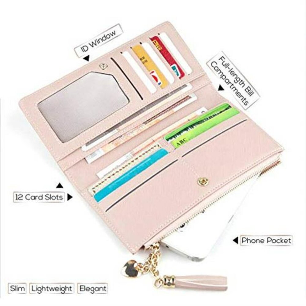 Blue Valentoria Womens Wallet Cute Elegant Long Slim Card Holder Case Minimalist - Picture 11 of 16